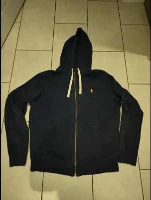 Ralph Lauren Hoodie Navy Mens Size Medium Genuine • £40