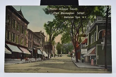 Ballston Spa New York Milton Ave. From Washington St. Kodak Card Store Postcard • $16.99