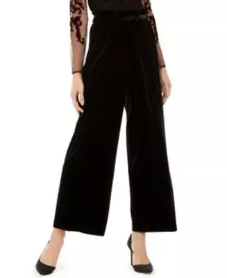 MSRP $80 Inc Velvet Wide-Leg Paperbag Pants Size Medium (No Belt) • $27.35