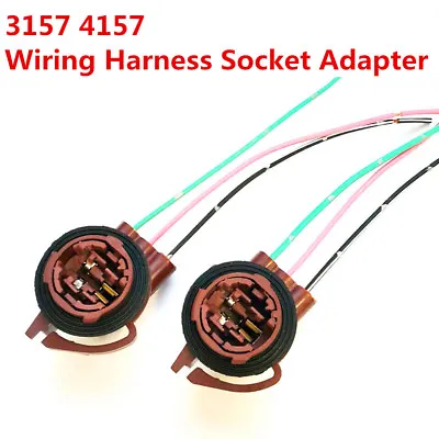 2x 3157 4157 Bulb Socket Brake Turn Signal Light Harness Wire Plug Connector • $8.95