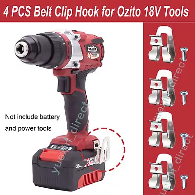 4X Replacement Drill Belt Clip Hook Holder For Ozito 18v Cordless Drill Tools • $25.58