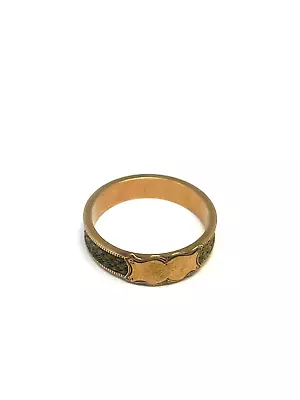Antique 9ct   Gold & Woven Hair Mourning Ring Size 8 Victorian • $325