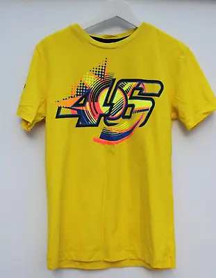 VR46 VALENTINO ROSSI  T Shirt Yellow Short Sleeve Mens Small S • £14.95