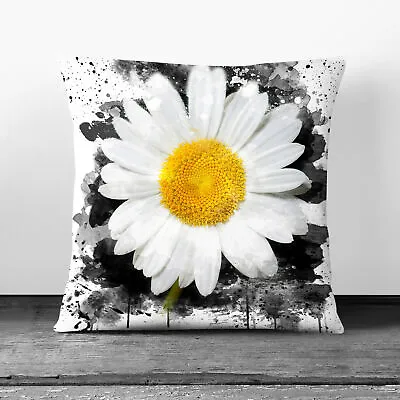 Plump Cushion Flower White Daisy (1) V3 Scatter Throw Pillow Case Cover Filled • £18.95