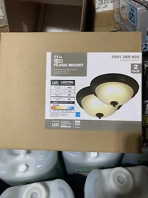 2 Pack - 11 In. Oil Rubbed Bronze LED Flush Mount Ceiling Lights • $18.99