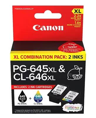 $51.50 • Buy Canon PG645XL CL646XL Standard Ink MG2460, MG2960, MG2960 Etc - New Stock!