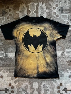 $30 • Buy Vintage 80s Batman T-Shirt Bleach Dye DC Comics Cartoon Anvil Large
