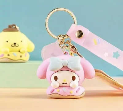 My Melody Donut Keychain Purse Charm 3D Kawaii NIP Christmas Stocking Stuffer • $13.95