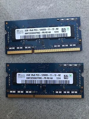 4GB Macbook Pro 2012 Ram 2 X 2 GB DDR3 PC3-12800 SODIMM Good Working Condition • $10.99