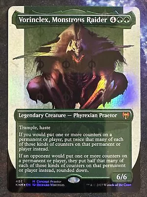 MTG / VORINCLEX MONSTROUS RAIDER / ONE / #407 / FOIL (S&C) / Mythic / NM • $69.99