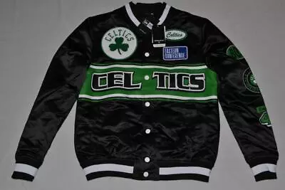 NEW ERA  Men's  BOSTON CELTICS Satin  Varsity Jacket BRAND NEW ALL SIZES • $135