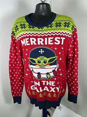 $14.88 • Buy Star Wars Grogu Ugly Christmas Sweater Medium 2XL  Merriest In The Galaxy [A2]