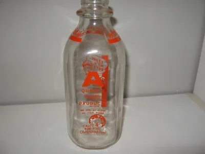 Smith's Modern Dairy Palmyra PA Quart Milk Bottle TSPQ VGC Pyro • $23.99