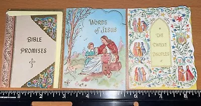 Lot Of 3 Vintage Bible Folderama - Bit-o-Bible Warner Children Prayer Cards NOS • $4.99