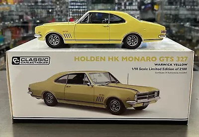 371111 Holden Hk Monaro Gts 327 Warwick Yellow 1:18 Scale Die Cast Model Car • $299