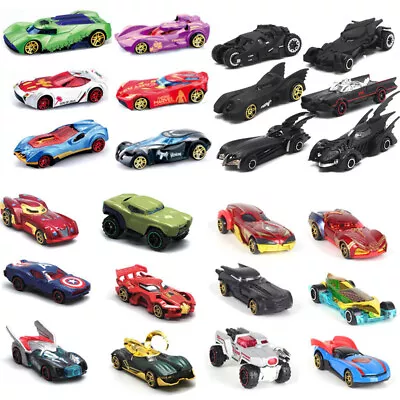 6PCS Batman Marvel Avengers Vehicle Metal Alloy Model Car Toy Kids Boys Gifts • £12.99