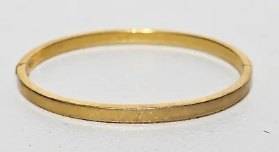 Vintage 10K Yellow Gold Binder Brothers 3mm Baby Bangle Bracelet • $139.99