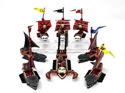 Games Workshop Warhammer Man O' War - Khorne Fleet Ships X10 (Painted) • $199.99