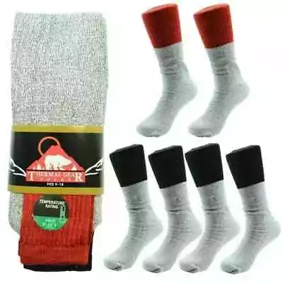 3 Pairs Mens Heavy Duty Boot Winter Thermal Warm Thick Crew Socks Size 10-15 • $2.99