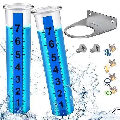 UBYNID 2 Pack 7  Capacity Rain Gauge Replacement Glass Tube With Stainless St... • $19.68