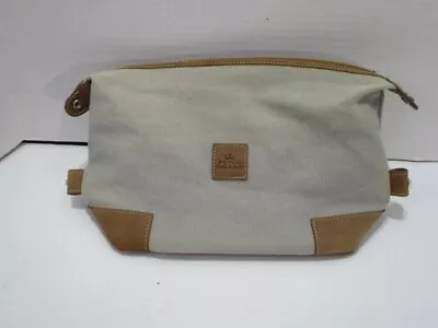 Peter Millar Cosmetic Travel Bag Mens Gray Zip Small Rectangular Solid • $24.99