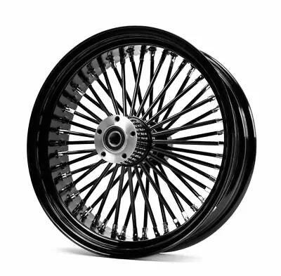 18 X 5.5 48 Fat King Daddy Mammoth Black Out Spoke Rear Wheel Rim Harley Custom • $365