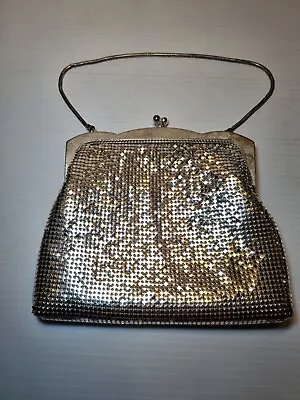 Vintage Oroton Silver Mesh Handbag With Snake Chain Handle - 17x14cm • $35