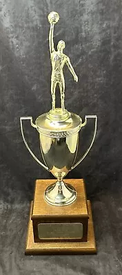 VINTAGE 1978 Men’s Basketball Trophy 20” Tall/Metal & Wood/Excellent Condition • $35