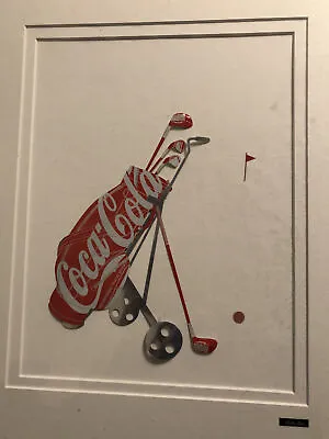 Martin Allen Can Art Mounted Golf Clubs & Bag Framed Using Coco Cola Can • £16.95