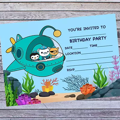 * OCTONAUTS BIRTHDAY PARTY INVITATIONS Girls Boys Kids Children X10 • £3.50