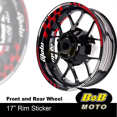 AA01 17  Wheel Rim Stickers White Stripes Tape For Honda CBR1000RR FIREBLADE • $29.70