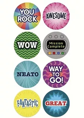 500 Pcs Sticker Seals Mission Complete Roll Motivational Praise Encourage Reward • $7.77