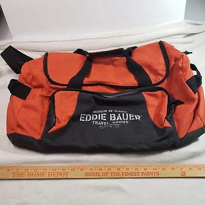 Vintage Eddie Bauer Travel Goods Canvas Nylon Poly Duffel Carry-On Overnight Bag • $38