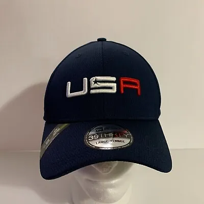 New Era 39Thirty Hat USA 2020 US Ryder Cup Golf Blue Navy Cap Large / X-Large • $17.99