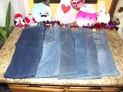 Lot Of 6 Vintage Y2K Bongo Flare Boot Cut Jeans Womens 11 Denim Pants 31x30 • $45