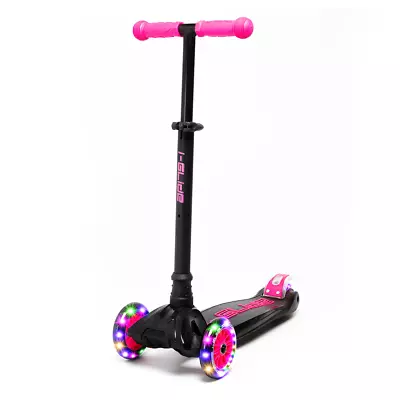 I-Glide Kids Toddlers 3 Wheel Scooter LED Light Up Wheels - Pink Black • $119.95