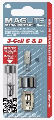 MAGLITE Mag-Num Star II Xenon Bulb For 3-Cell C & D Torch LMXA301U NEW & SEALED • £11.84