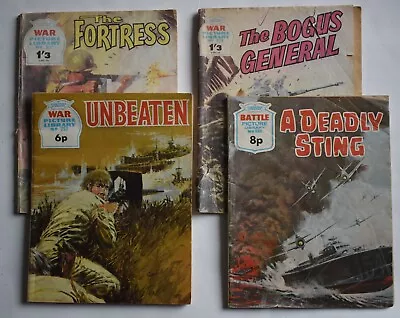 Lot Of 4 War Picture Library (1 Battle) - 1970s • £1.99