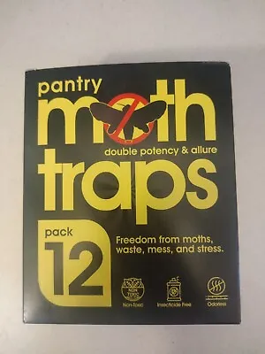 12 Pack Pantry Moth Traps- Safe And Effective For Food And Cupboard- Glue Traps • $13.75