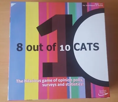 £9.99 • Buy 8 Out Of 10 Cats By Rocket Games Great Statistics Surveys Board Game Complete 