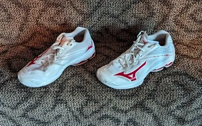 Mizuno Wave Lightning Z6 Volleyball Shoes Women's Sz 8.5 White Red 430283 • $39.99