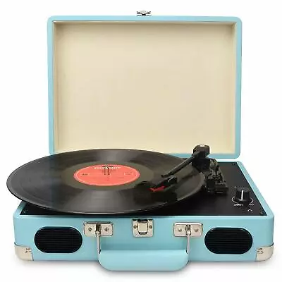 $69.99 • Buy Vintage Turntable,3 Speed Vinyl Record Player With Built-in Stereo Speakers