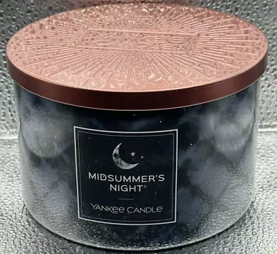 Yankee Candle Midsummer's Night 18 Oz Ounce Triple Wick Decorative Glass Jar • £17.85