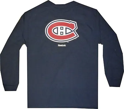 Montreal Canadiens Reebok Long Sleeve Navy Shirt Mens  Clearance • $9.45