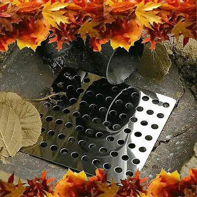 £4.99 • Buy Rustproof Square Stainless Steel Swirl Drain Leaf Guard Cover Drainage Garden In