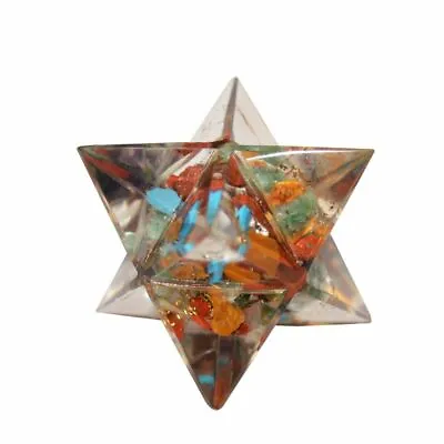 £5.10 • Buy 7 Chakra Stone Merkaba Orgone Reiki Gemstone Spiritual Healing Sacred Geometry