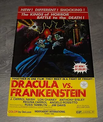 DRACULA Vs FRANKENSTEIN PROMO HORROR MOVIE PRESSBOOK J. CARROL NAISH LON CHANEY • $9.99