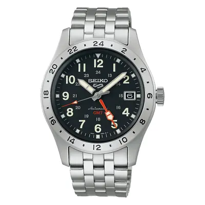 Seiko 5 Sports Automatic GMT Black Dial Steel Bracelet Watch SSK023 • $338.99