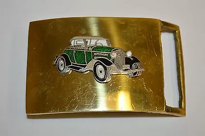 Vintage  1930  FORD Model A Convertible Hot Rod Solid Brass Belt Buckle RARE • $19.96