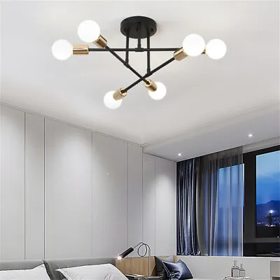 Modern LED Ceiling Light Bedroom Lamp Vintage Pendant Sputnik Chandelier Fixture • £19.99